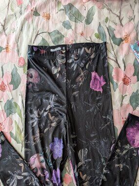 Black Milk skull and floral leggings